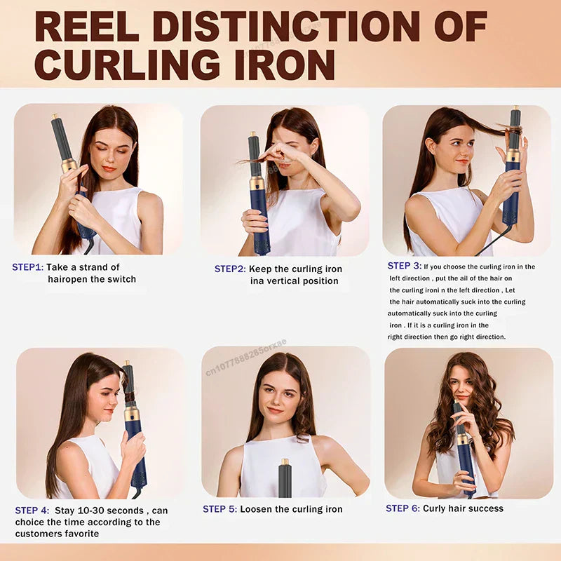 5-in-1 Professional Hair Styler and Dryer Hot Air Styler Comb